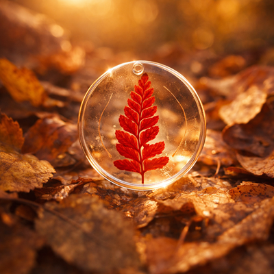 Luminous Fern Crystal Pendant
