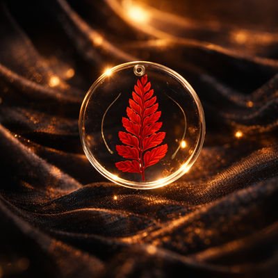Luminous Fern Crystal Pendant