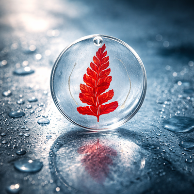 Luminous Fern Crystal Pendant