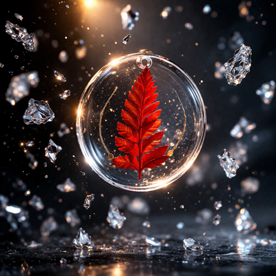 Luminous Fern Crystal Pendant